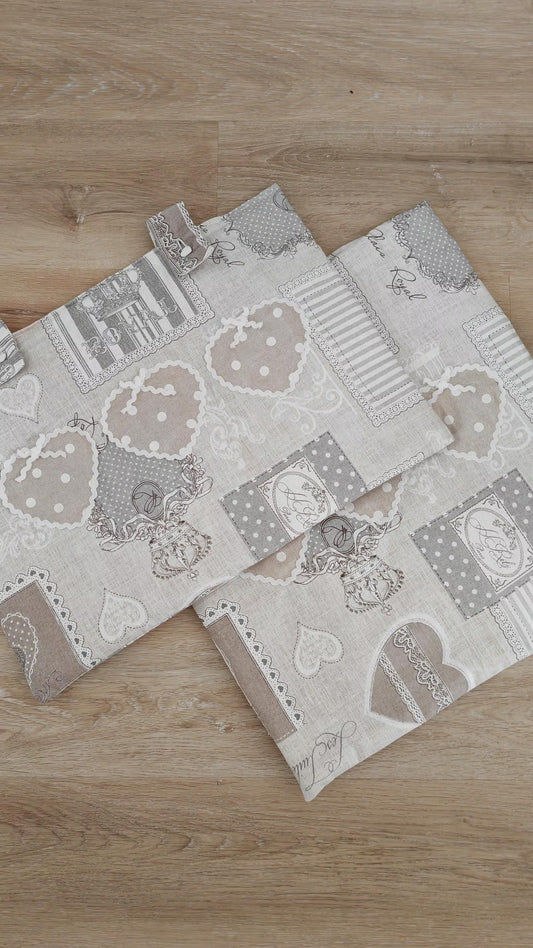 Set coordinato cucina copri forno e fornelli Shabby Chic fatto a mano